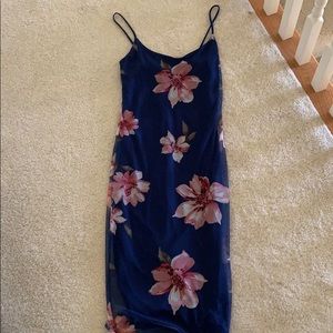 NWT Rue21 Blue Floral Bodycon Dress